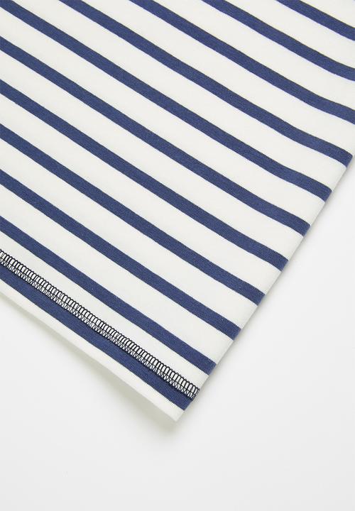 Pop Candy - Boys stripe tee - navy & white