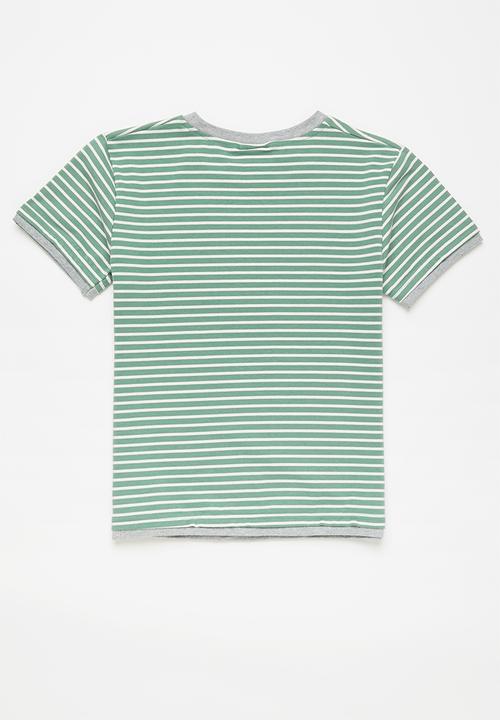 Pop Candy - Boys stripe tee - green