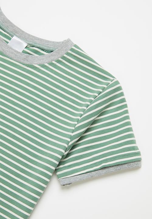 Pop Candy - Boys stripe tee - green