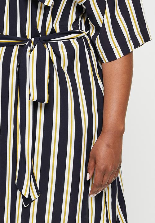 edit Plus - Belted shirt dress - multi 