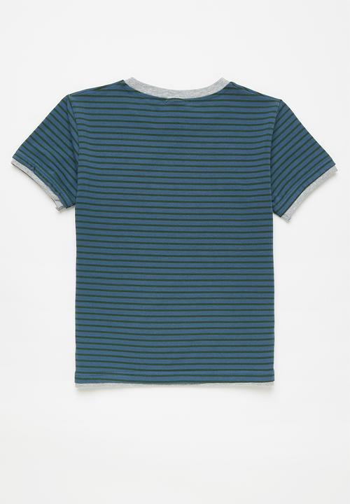 Pop Candy - Boys stripe tee - navy