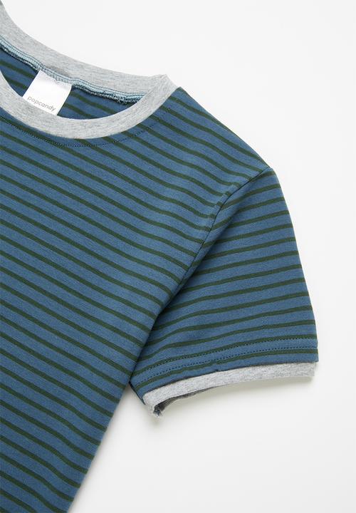 Pop Candy - Boys stripe tee - navy