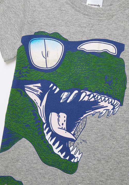 Pop Candy - Boys dino tee - grey melange