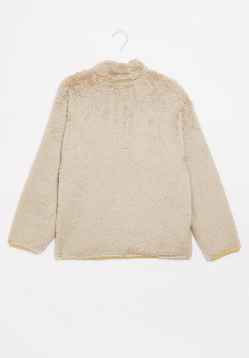 Pop Candy - Boys zip through jacket - brown