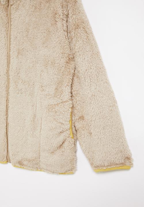 Pop Candy - Boys zip through jacket - brown