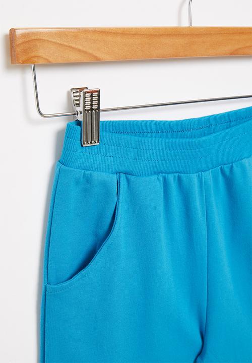 Pop Candy - Boys plain sweatshorts - blue