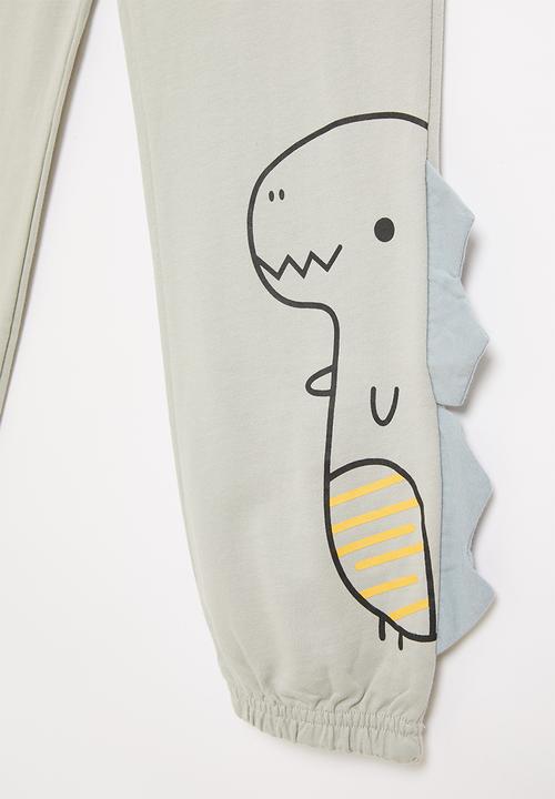 Pop Candy - Boys dino sweatpants - grey