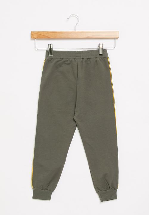 Pop Candy - Boys joggers - grey & yellow 