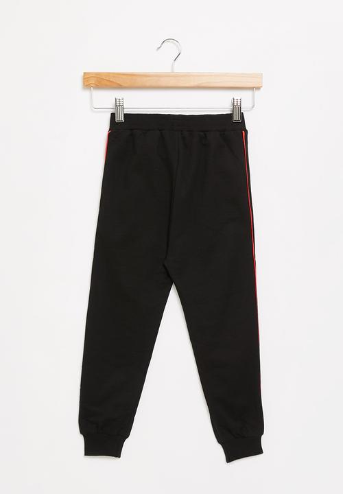 Pop Candy - Boys joggers - black & red