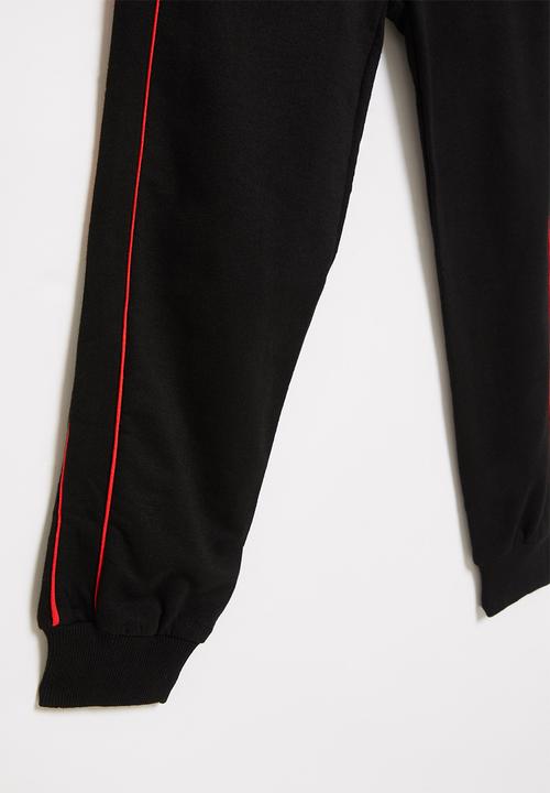 Pop Candy - Boys joggers - black & red