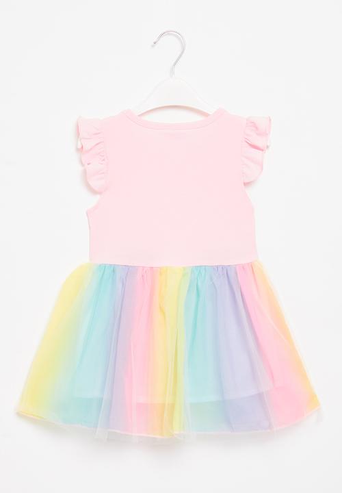 Pop Candy - Girls flutter sleeve dress - pink
