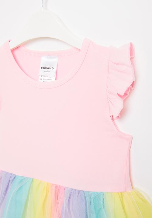 Pop Candy - Girls flutter sleeve dress - pink
