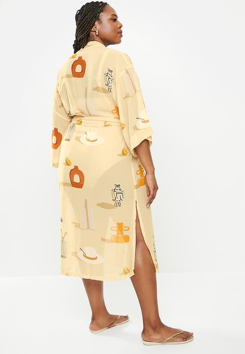 Me&B - Plus kimono - stone