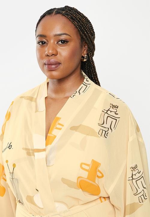 Me&B - Plus kimono - stone