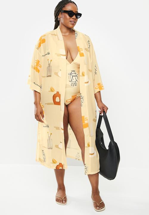 Me&B - Plus kimono - stone