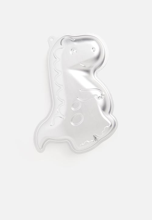 Kitchen Craft - Silver anodised dinosaur shaped cake pan - silver