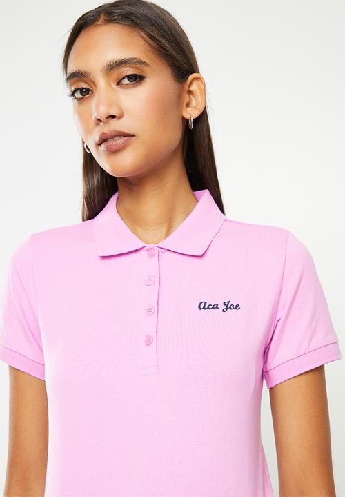 Aca Joe - Ladies aca joe high square small logo golfer - lilac