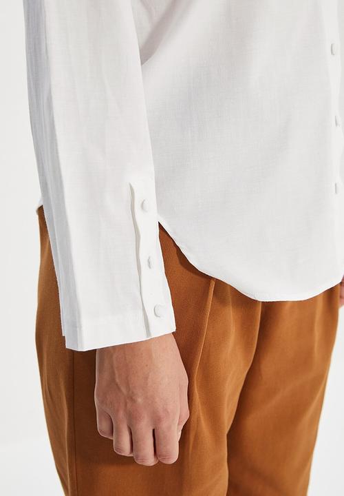 Trendyol - Button detailed shirt - ecru
