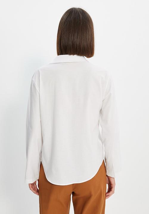Trendyol - Button detailed shirt - ecru