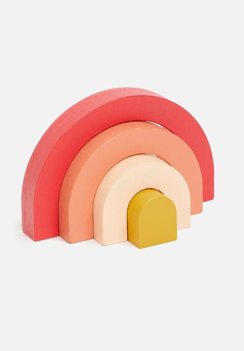 Pop Candy - Blocks - red & peach 