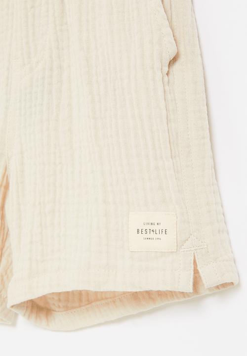 Cotton On - Los cabos short - rainy day/cheesecloth