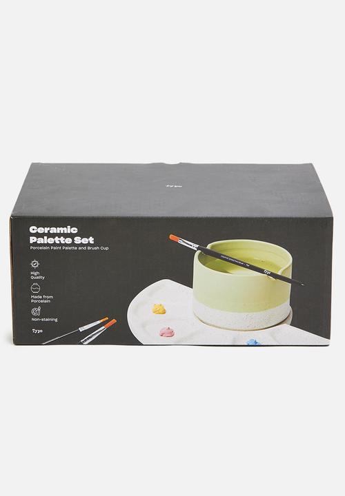 Typo - Ceramic paint palette set - spring mint