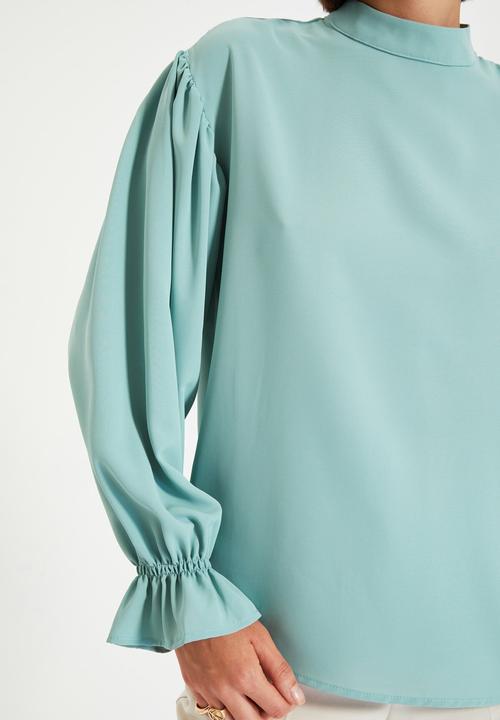 Trendyol - High collar blouse - mint