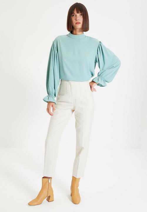 Trendyol - High collar blouse - mint
