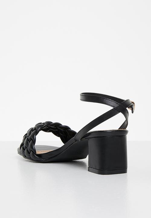 edit - Kirsten open block heel - black