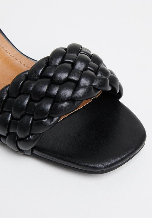 edit - Kirsten open block heel - black