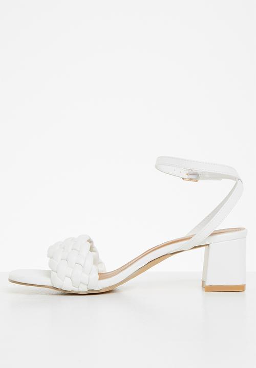edit - Kirsten open block heel - white