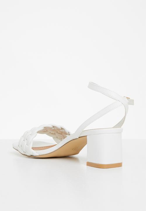 edit - Kirsten open block heel - white