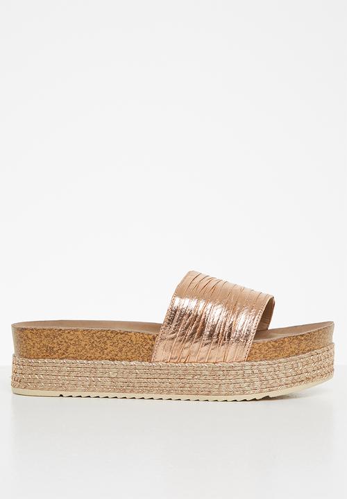 Butterfly Feet - Peacan 1 espadrille flatform sandal - rose gold