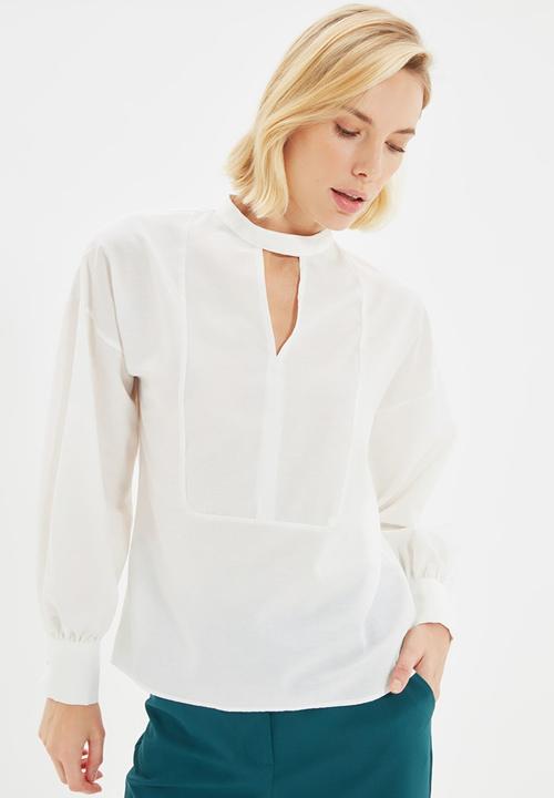 Trendyol - Turtleneck blouse - ecru