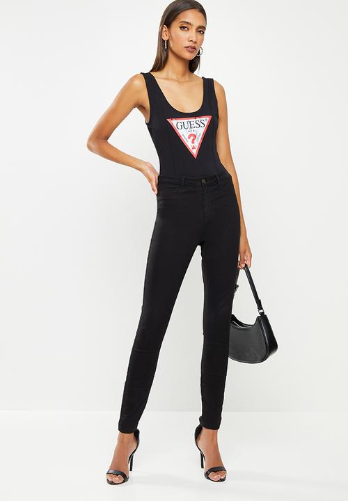 GUESS - Cotton modal body suit - jet black