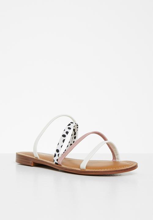 Miss Black - Sicily10 sandal - white & pink 
