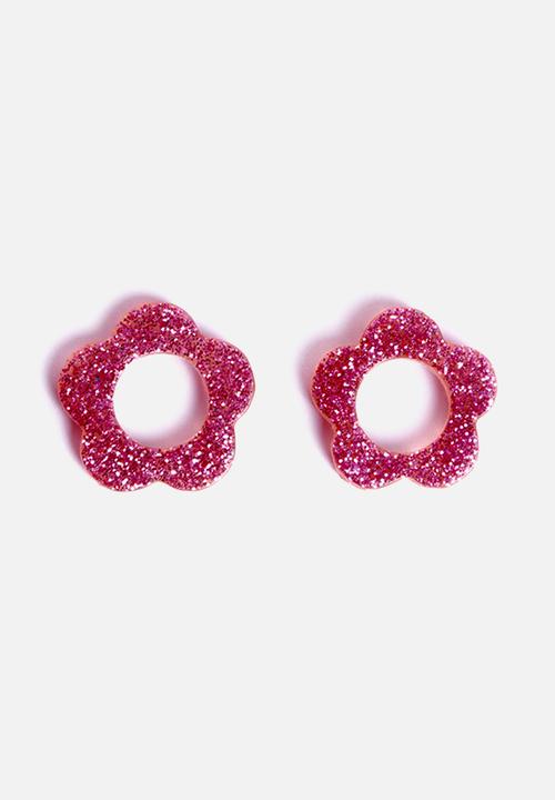 Pina Jewels - Daisy charm - pink glitter