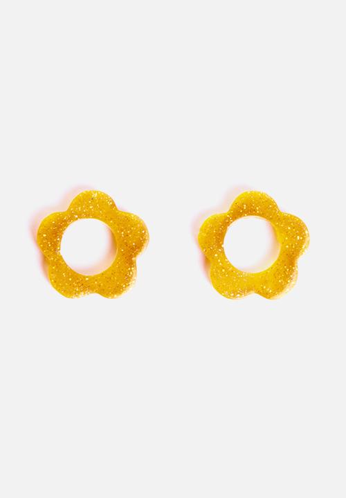 Pina Jewels - Daisy charm - orange glitter