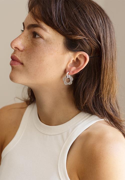 Pina Jewels - Daisy charm - silver glitter