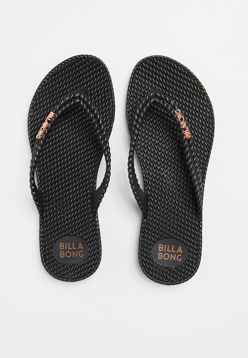 Billabong  - Kick back thong - rose gold & black 