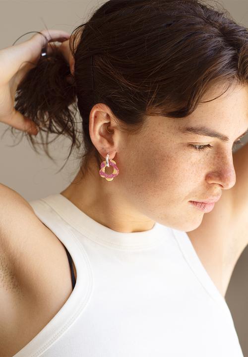 Pina Jewels - Daisy charm - glit pink + butter