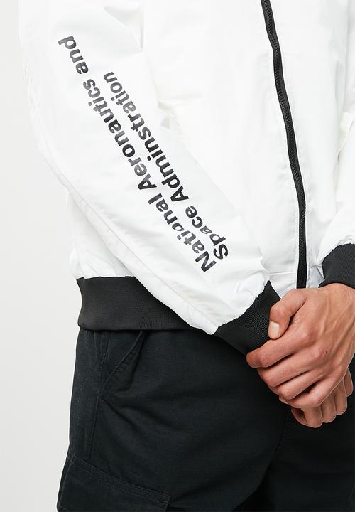 STYLE REPUBLIC - Lightweight NASA bomber jacket - white