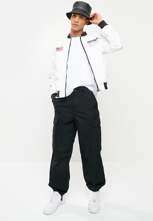 STYLE REPUBLIC - Lightweight NASA bomber jacket - white