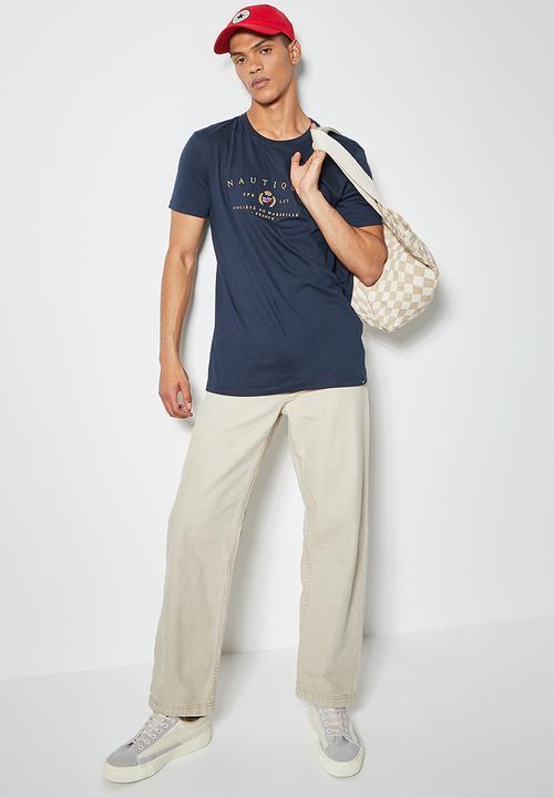 Superbalist - Nate embroidered nautique tee - navy