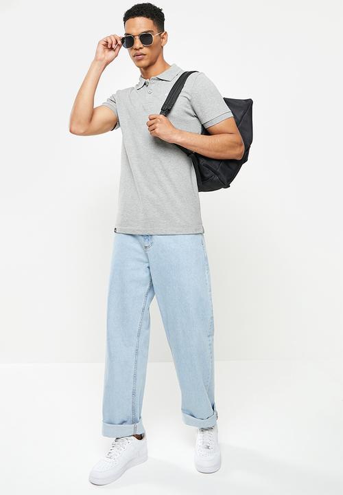 Aca Joe - Small logo golfer - grey melange