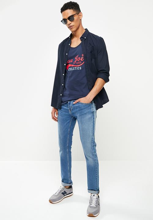 Aca Joe - Hd flat printed vest - estate blue