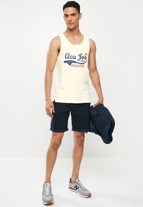 Aca Joe - Hd flat printed vest - snow white