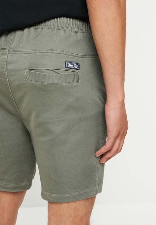 Aca Joe - Cotton poly stretch bermuda shorts - fatigue