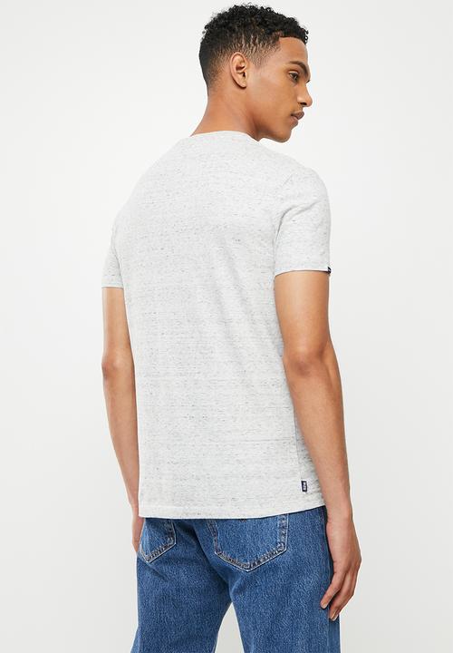 Superdry. - Ol vintage emb tee - silver birch feeder