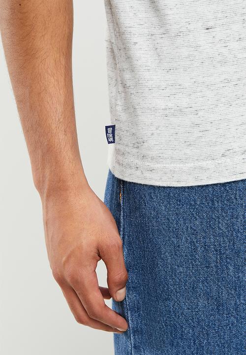 Superdry. - Ol vintage emb tee - silver birch feeder
